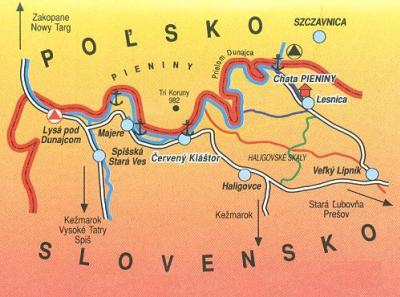 Zdruenie pre rozvoj reginu Pienin a Zamaguria-mapa