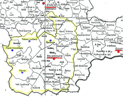 Dolnohronsk Mikroregin-mapa